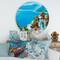 Designart - House Near The Sea Colorful Flowers I - Nautical & Coastal Metal Circle Wall Art